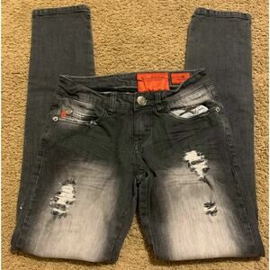 Ellus Originals Black W/ Distressed Skinny Jeans Girls Size 38